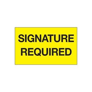 No Signature Required